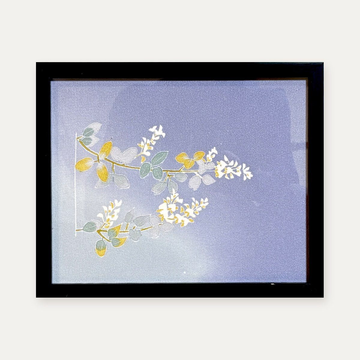 【着物アート】Kimono Art 加賀友禅 作：梶山伸 インチ 紫26