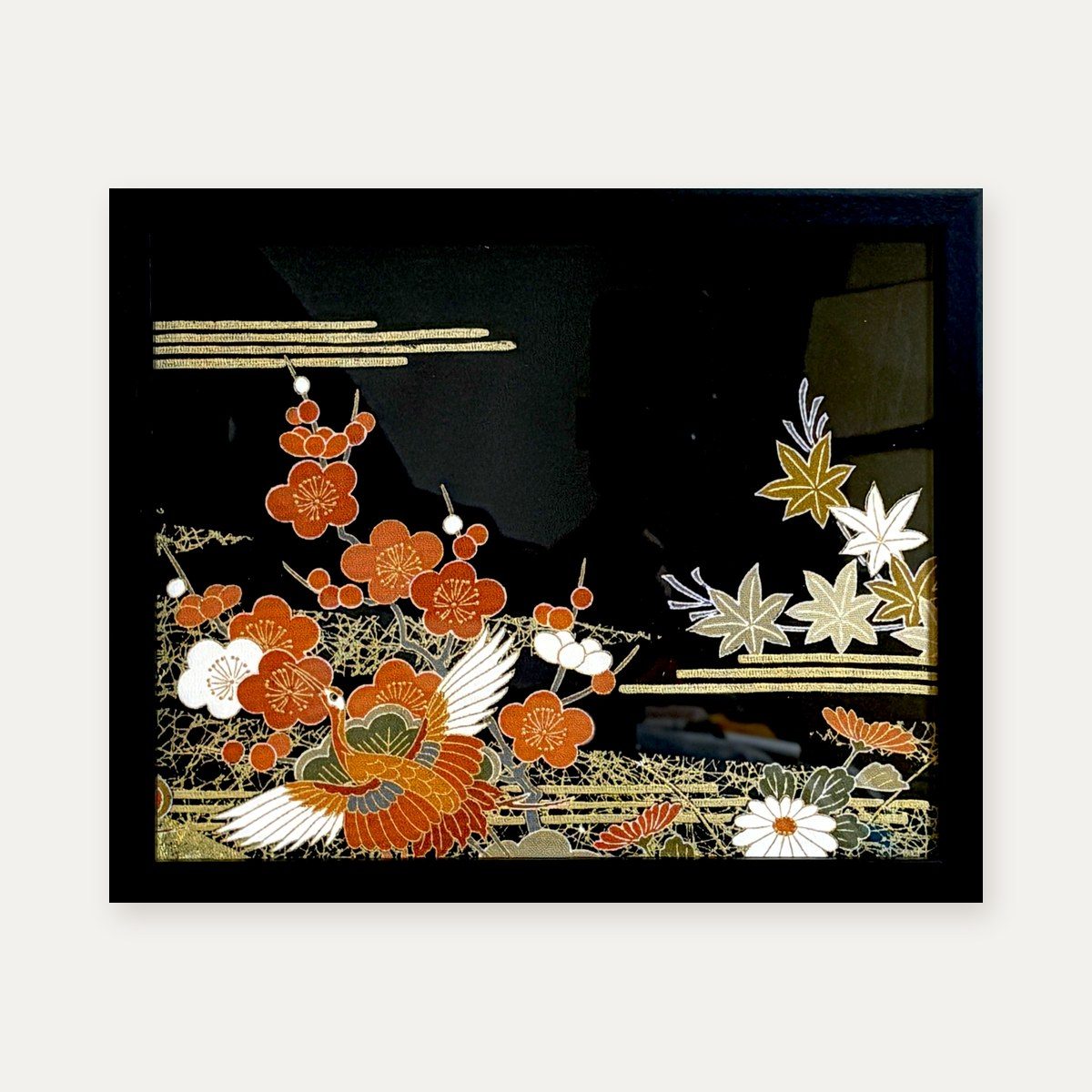 【着物アート】Kimono Art インチ 黒27
