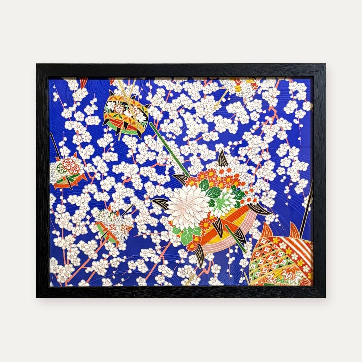 【着物アート】Kimono Art 八ツ切 青32