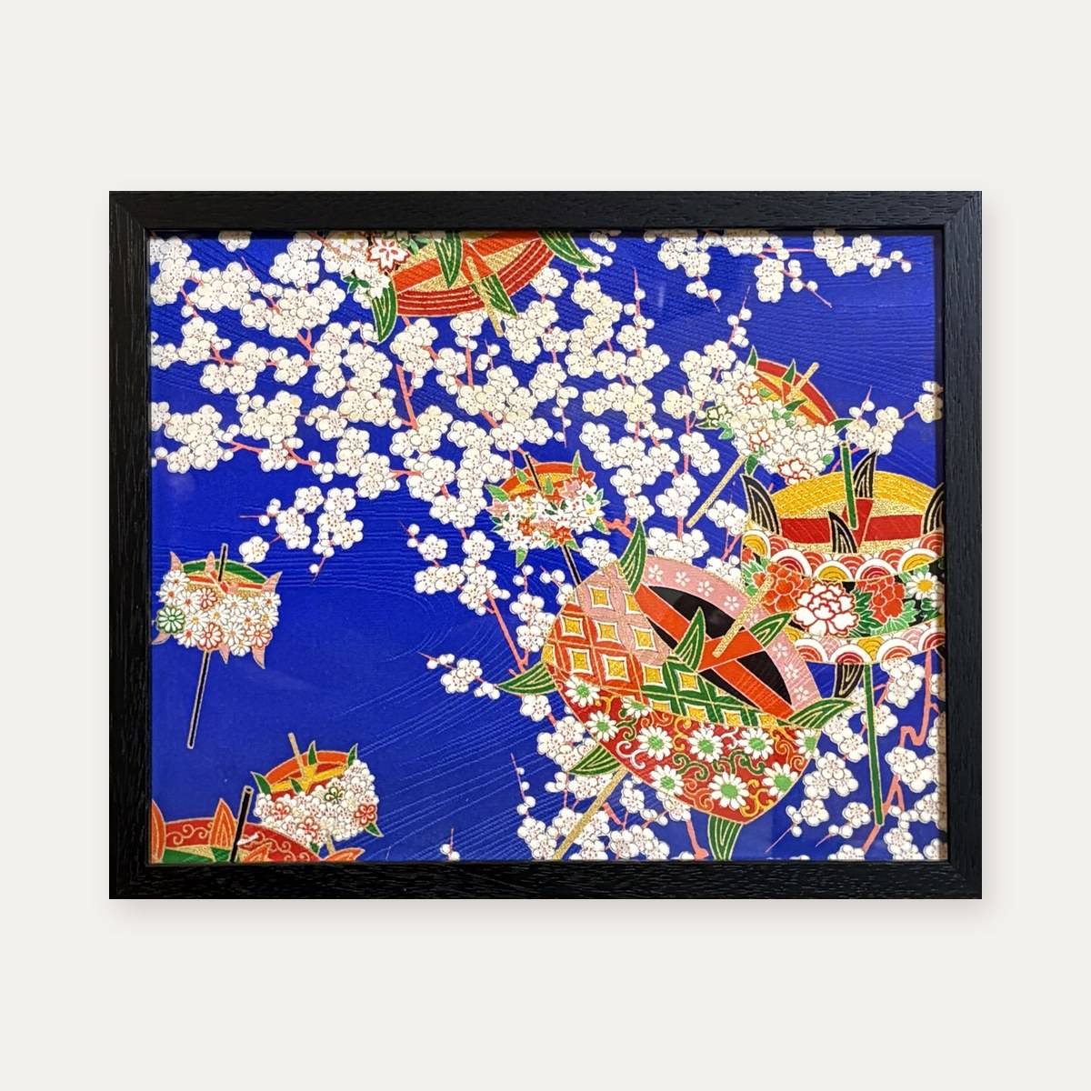 【着物アート】Kimono Art 八ツ切 青33