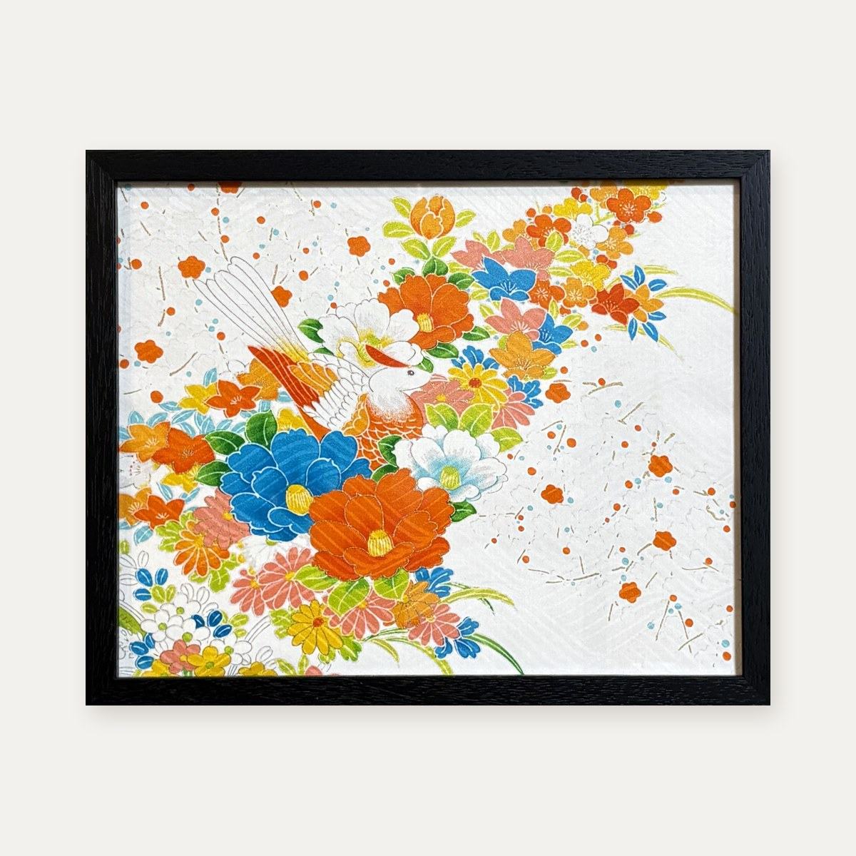 【着物アート】Kimono Art 八ツ切 白36