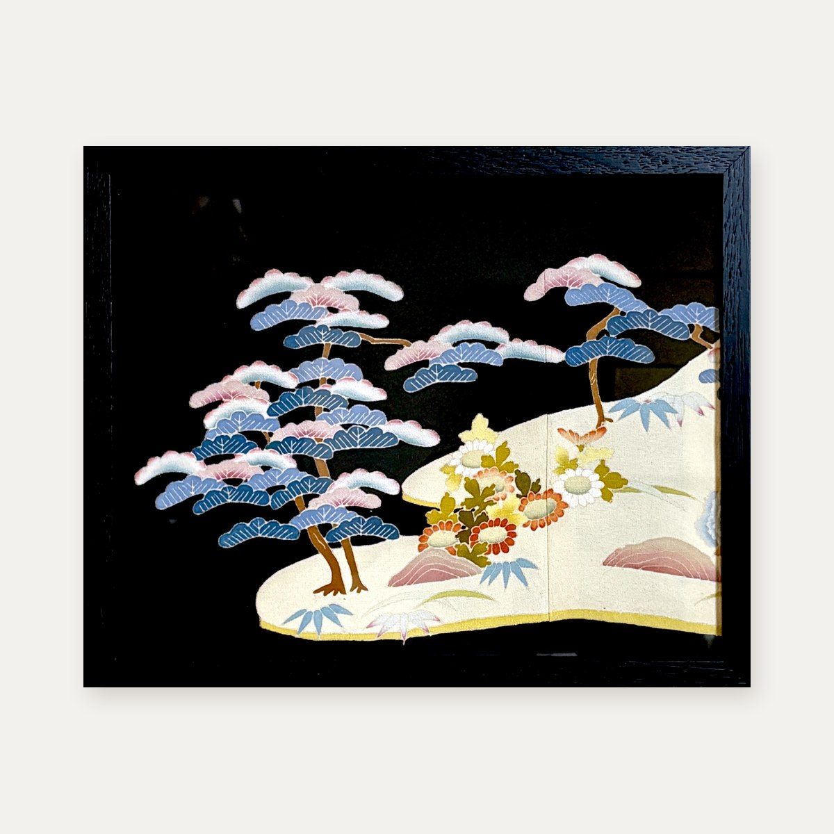 【着物アート】Kimono Art 加賀友禅 作：東堂岳 八ツ切 黒41