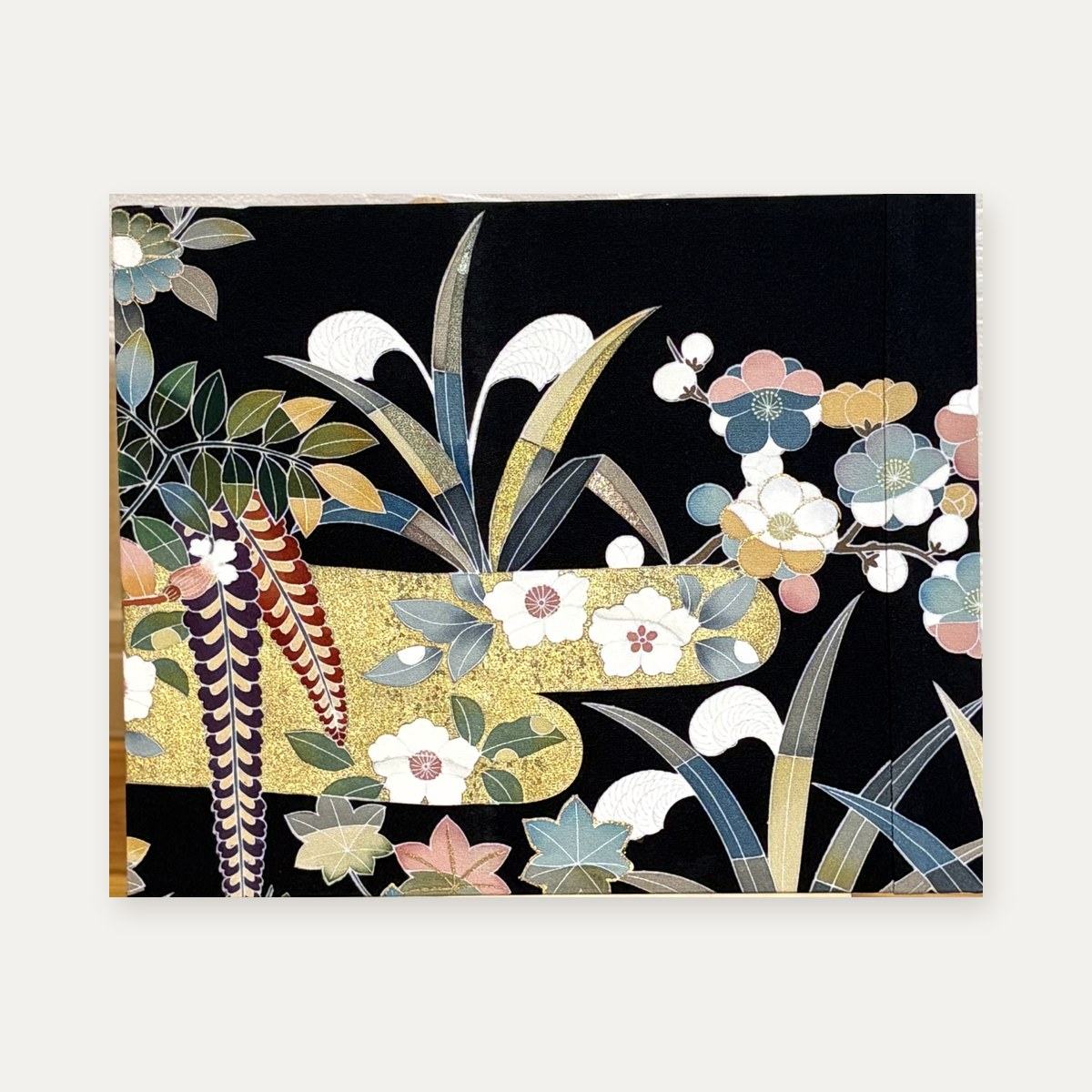 【着物アート】Kimono Art F3 ファブリックパネル 黒47