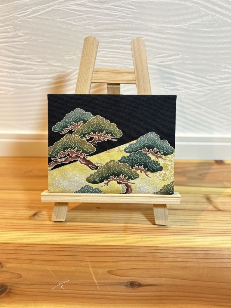 【着物アート】Kimono Art F0 ファブリックパネル 黒54